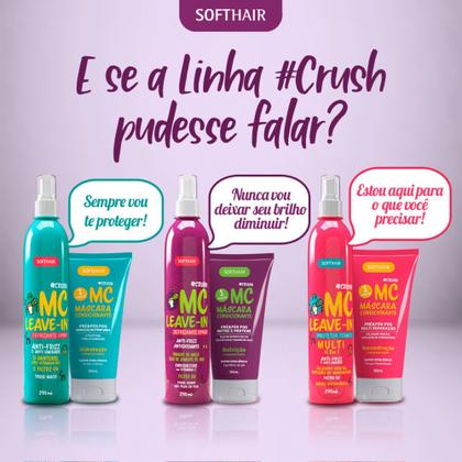 Imagem de Spray Anti Frizz MC Leave In Defrizante Melância Proteção UV Crush 290ml Soft Hair