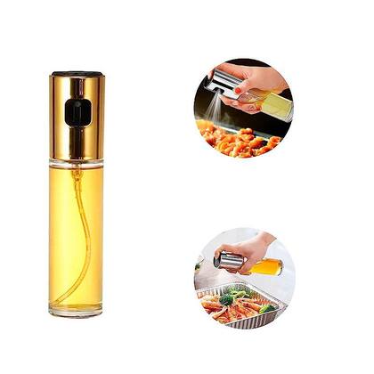 Imagem de Spray Azeite Óleo Vinagre Borrifador em Vidro 100ml Dourado