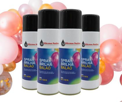 Imagem de Spray Brilha Balão para Festas e Eventos 300ml/180g Kit 2 Latas