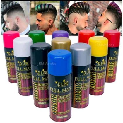 Imagem de spray colorido para cabelo infantil Jovem sai com Agua 200 ML