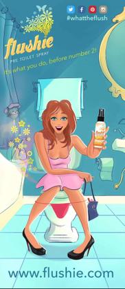 Imagem de Spray de banheiro Flushie Pre-Toilet Sprays tamanho de viagem