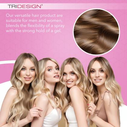 Imagem de Spray de Cabelo Tridesign Aerogel - 310ml - Fixação Flexível e Não Tóxico