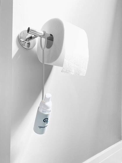 Imagem de Spray de espuma de papel higiênico Qleanse 100% lavável com caddie