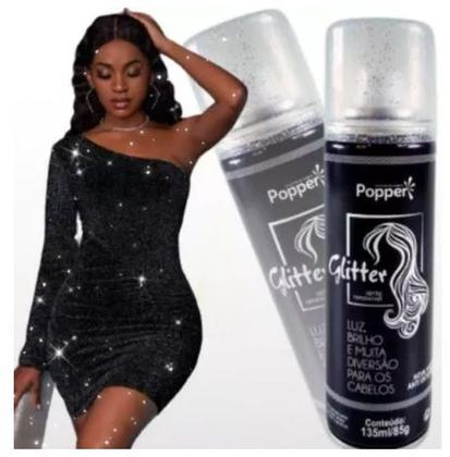 Imagem de Spray de Glitter para Cabelo e Corpo Prata 135ml