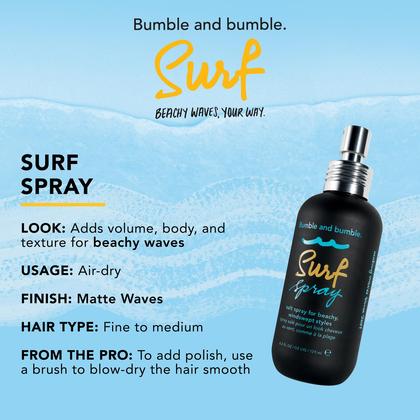 Imagem de Spray de sal marinho Bumble and bumble Surf 125 ml para cabelos finos a médios