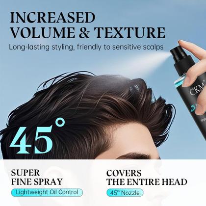 Imagem de Spray de sal marinho CKM para homens, proteção UV, texturização, 200 ml