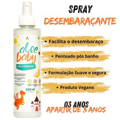 Imagem de Spray Desembaraçante Infantil 360ml Aloebaby Vegano