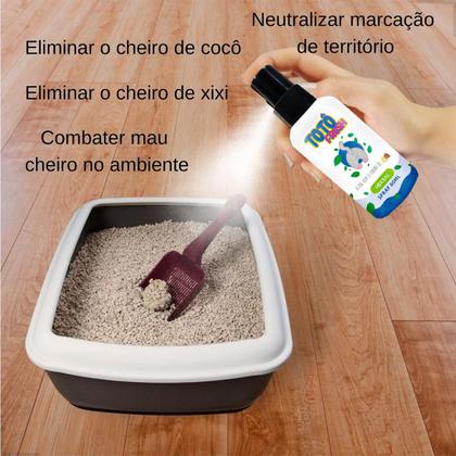 Imagem de Spray Elimina Tira Cheiro Mau Odor Fedor Xixi Caes E Gatos Pets Neutralizador Mau Cheiro Freecat Floral Free Cat Para Caixa De Areia 60 ML Catmypet