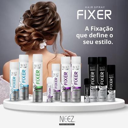 Imagem de Spray Fixador De Cabelo Profissional Neez Laque Capilar Fixa Solto Longa Duração 400ml