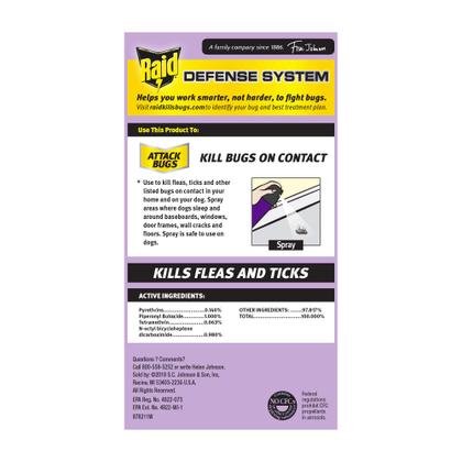 Imagem de Spray Flea Killer Raid 494g mata pulgas, carrapatos e baratas