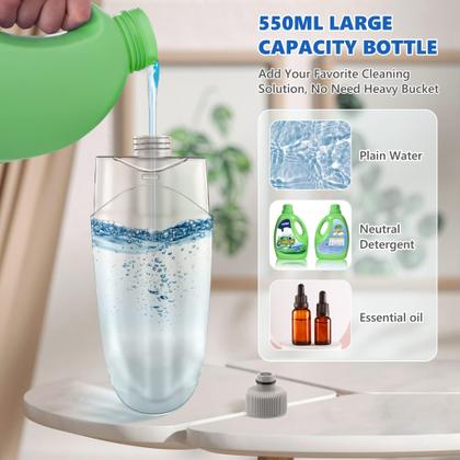 Imagem de Spray Mop BPAWA Microfiber para limpeza de piso, frasco de 550 ml