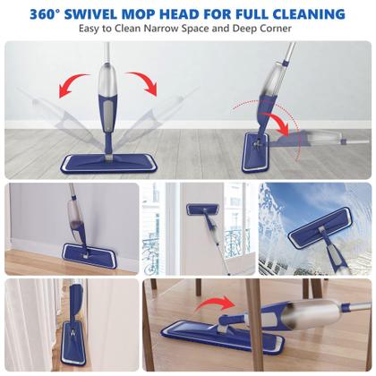 Imagem de Spray Mop BPAWA Microfiber para limpeza de piso, frasco de 550 ml