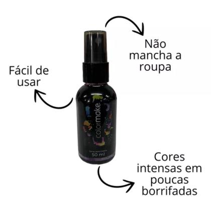 Imagem de Spray Neon Para Cabelos Colormake Carnaval E Festas 50ml