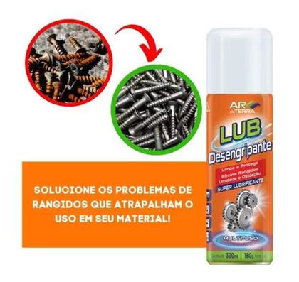 Imagem de Spray Óleo Desengripante e Lubrificante Lub Ar da Terra Multiuso Biodegradável 300ml