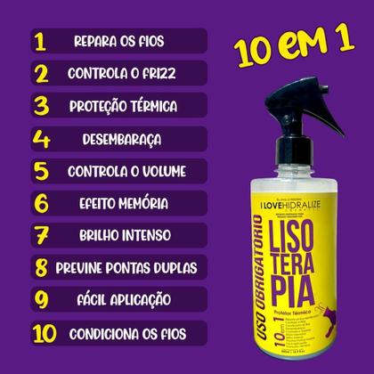 Imagem de Spray Protetor Termico 10 Em 1 Capilar Lisoterapia 500ml