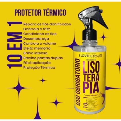 Imagem de Spray Protetor Termico 10 Em 1 Capilar Lisoterapia 500ml Original Hidralize