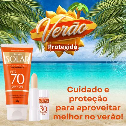 Imagem de Spray Repelente contra Mosquitos Bem Estar + Protetor Solar Facial 70 FPS + Protetor Labial FPS 30 Abelha Rainha