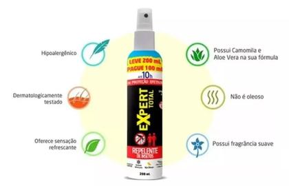 Imagem de SPRAY REPELENTE DE INSETOS EXPERT TOTAL 10 HORAS 200mL