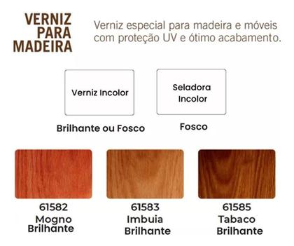 Imagem de Spray Verniz Portas Mdf Para Madeira Colorart 300ml Cores
