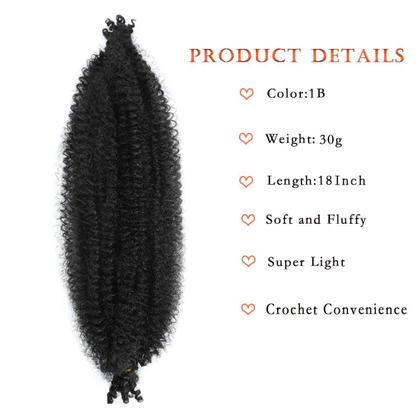 Imagem de Springy Afro Twist Hair, 8 pacotes, 1 B sintético de 18 polegadas