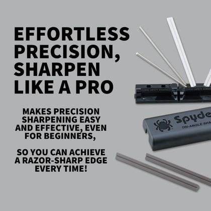 Imagem de Spyderco Tri-Angle Sharpmaker, Sistema Completo para Afiar Facas com Pedras Cerâmicas de Granulação Média e Fina para Acabamento Profissional - Design Compacto e Fácil de Usar - 204MF