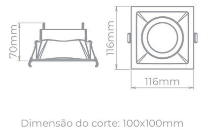 Imagem de Square Par20 Embutido Direcionavel E27 -stella Sth8920br/pto