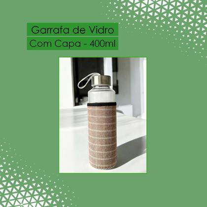 Imagem de Squeeze Garrafa De Vidro Com Capa Academia Esportes 400ml