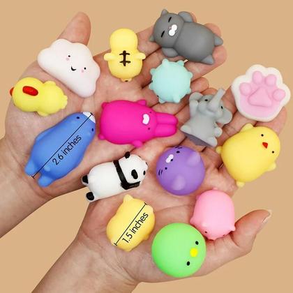 Imagem de Squishies Kawaii Mochi Animais - 5 a 50 Peças - Antiestresse para Festas