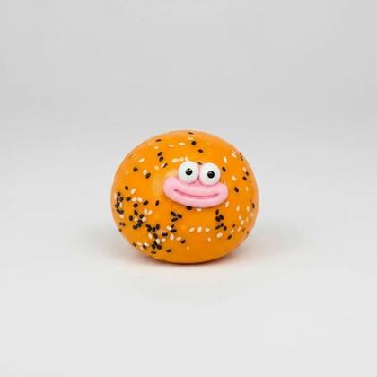 Imagem de Squishy Hamburguer Anti Stress Brinquedo De Apertar Fofo Laranja