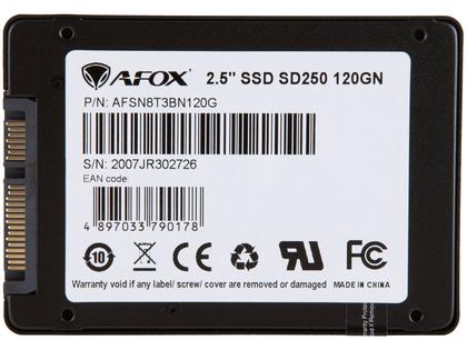 Imagem de SSD 120GB AFOX SD250-120GN SATA III - Leitura 500MB/s e Gravação 440MB/s