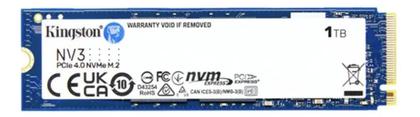 Imagem de SSD 1TB Kingston Nv3, M.2 2280 PCIe, NVMe, Leitura 6000MB/s, Gravação 4000MB/s SNV3S/1000G