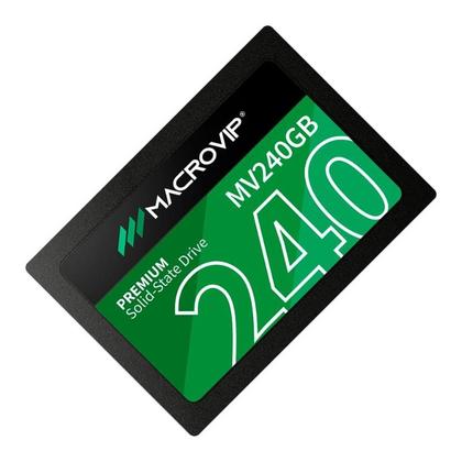 Imagem de SSD 2.5” SATA III Macrovip Premium 240GB Leitura 520MB/s Gravação 450MB/s Preto e Verde - MV240GB