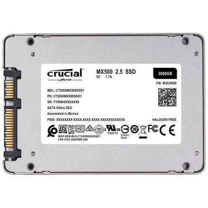 SSD Crucial, MX500, SATA, 2TB, 2.5