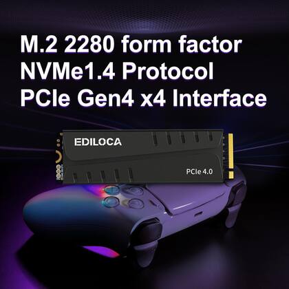SSD Ediloca 1TB PCIe Gen4 NVMe M.2 com dissipador de calor para