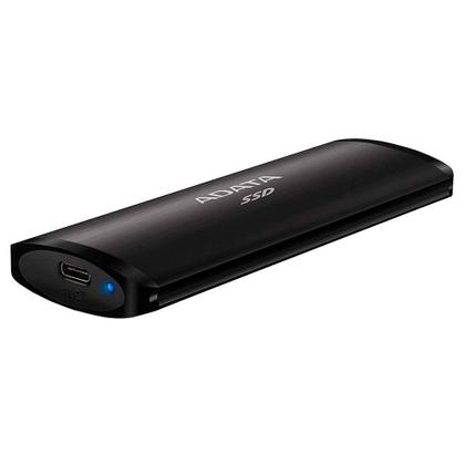 Imagem de SSD Externo Adata, 256GB, USB 3.2 Gen 2 com Type C, Leitura de Até 1000MB/s, Preto - ASE760-256GU32G2-CBK