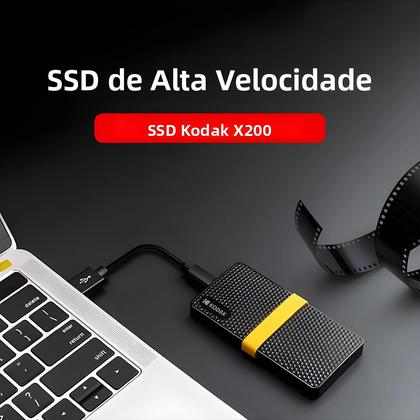 SSD Externo KODAK X200 De 1TB 512GB 256GB USB3.1 Mini Disco Rígido