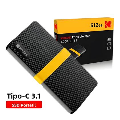 SSD Externo KODAK X200 De 1TB 512GB 256GB USB3.1 Mini Disco Rígido