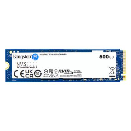 Imagem de SSD Kingston 500GB M.2 NVMe PCIe 4 NV3 SNV3S/500G 5.000MBs Leitura 3.000MBs Gravação