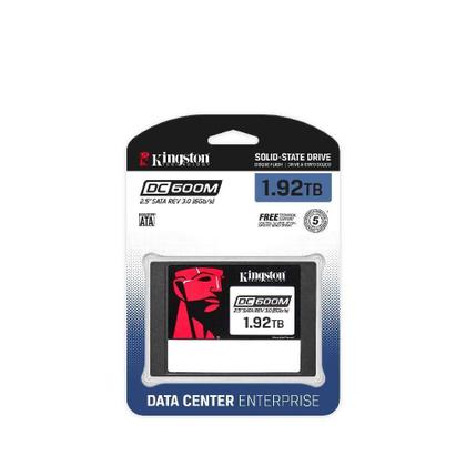 Imagem de SSD Kingston DC600M Mixed-Use, 1.92TB, SATA III, 2.5", Leitura: 560 MB/s, Gravação: 530 MB/s, para Servidor, Preto - SEDC600M/1920G