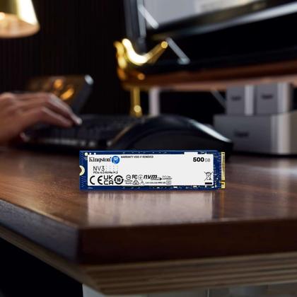 Imagem de SSD Kingston M2 NV3 500GB SNV3S/500G, PCIe 4.0 NVMe M.2, DC 3.3V