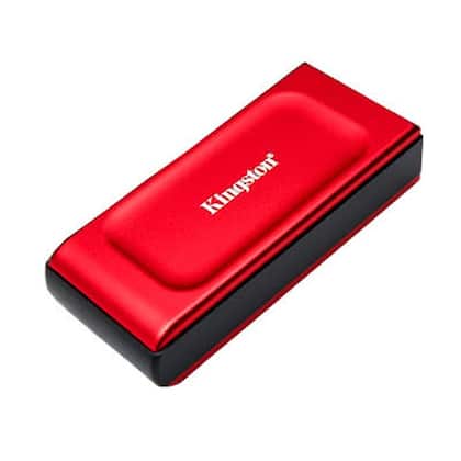 SSD Kingston XS1000, 1TB, Portátil, USB 3.2 Gen 2, Leitura: 1050 MB/s, Gravação: 1000 MB/s, Vermelho -...