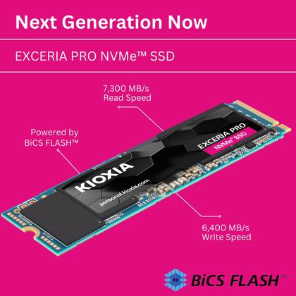 メモリー KIOXIA EXCERIA PRO NVMe SSD 1TB SSD KIOXIA EXCERIA PRO NVMe de 1 TB M.2 2280 PCIe 4.0 - HD SSD