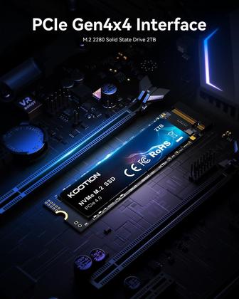 Imagem de SSD KOOTION 2TB NVMe PCIe 4.0 M.2 2280 5000MB/s