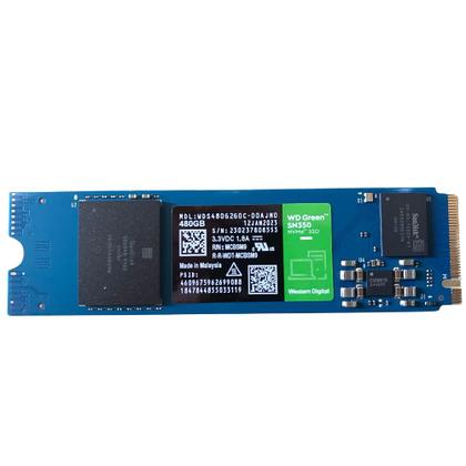 SSD M.2 Nvme 480GB, Western Digital, WD GREEN, 2280 SN350 PCIe Leitura: 2400MB/s e Gravação: 1650MB/s - WD S480G2G0C Imagem de SSD M.2 Nvme 480GB, Western Digital, WD GREEN, 2280 SN350 PCIe Leitura: 2400MB/s e Gravação: 1650MB/s - WD S480G2G0C