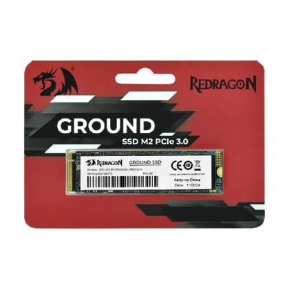 Imagem de SSD M.2 NVMe Redragon Ground 256GB Leitura 3500Mb/s Gravação 3000Mb/s - GD-410