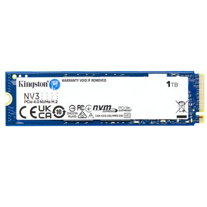 Imagem de SSD NVMe Kingston NV3 1TB, PCIe 4.0 x4, M.2 2280, Leitura 6000 MB/s, Gravação 4000 MB/s - SNV3S/1000G