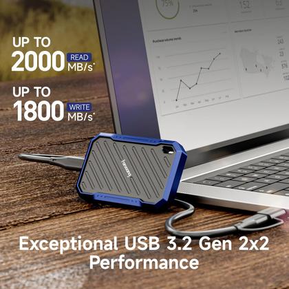 Imagem de SSD portátil com disco rígido externo de 1 TB USB 3.2 Gen2