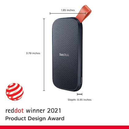 SSD portátil SanDisk 2 TB USB-C 3.2 Gen 2 até 800 MB/s - HD SSD