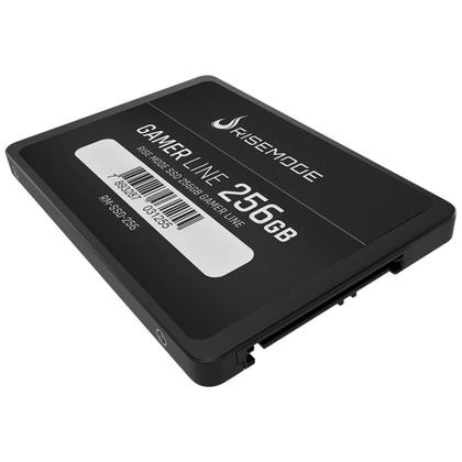 Imagem de SSD Rise Mode Gamer Line, 256GB, SATA III, Leitura: 530MB/s, Gravação: 520MB/s, Preto - RM-SSD-256