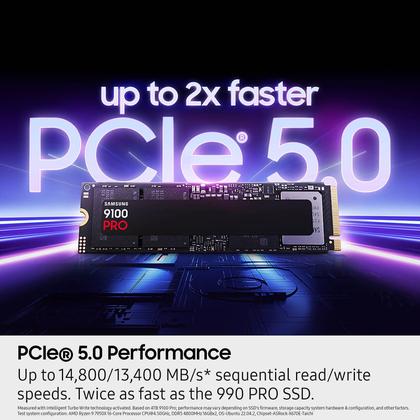 SSD SAMSUNG 9100 PRO de 1 TB PCIe 5,0x4 M.2 2280 - HD SSD